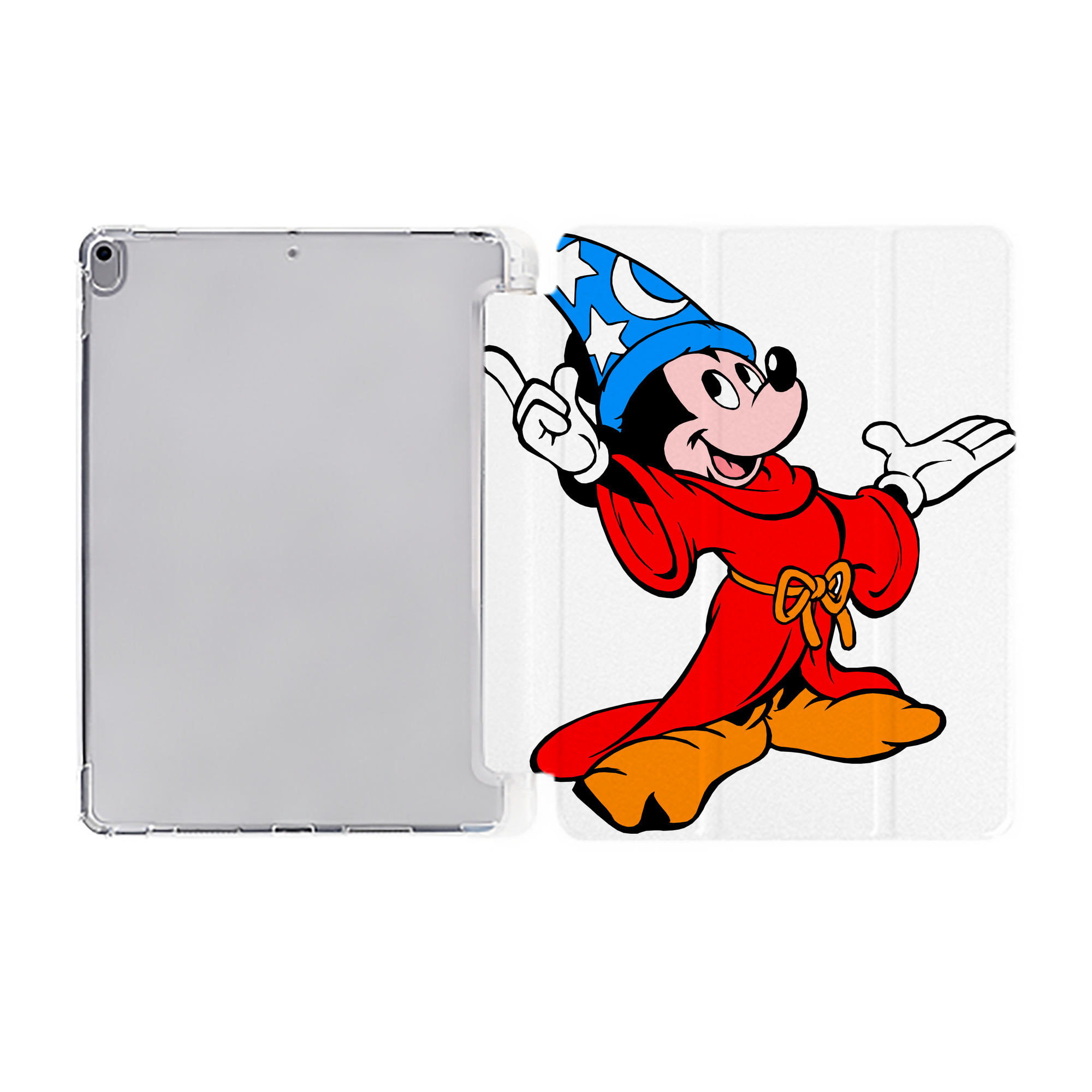 （画像用） ミッキーマウス Mickey Mouse IPad ケース ペン収納付き 三つ折りスタンド PUレザー×シリコン 対応機種9.5/10.5/10.9インチ
